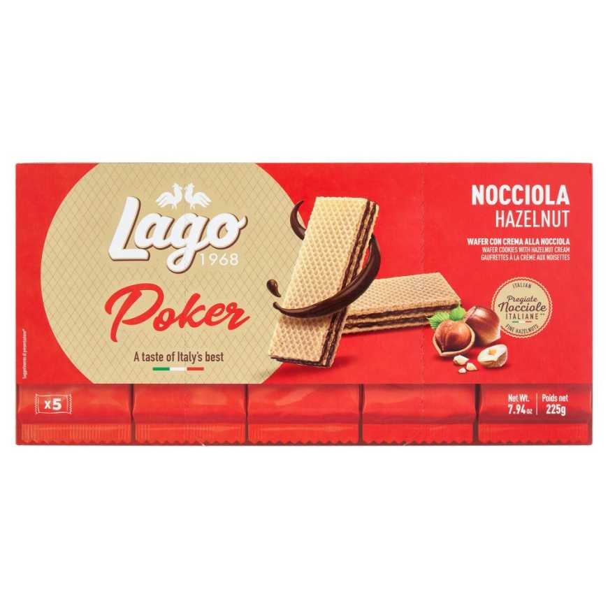 Gastone Lago Вафли Poker с фундуком, 5 шт., 45 г