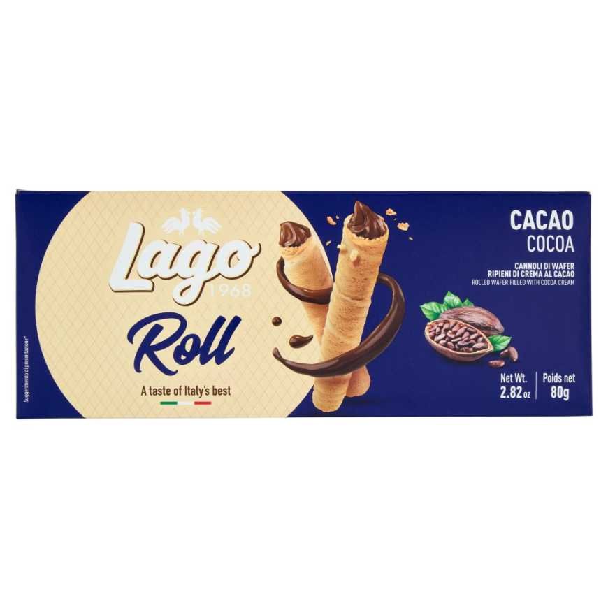 Gastone Lago Вафельный рулетик Roll Break с какао, 80 г