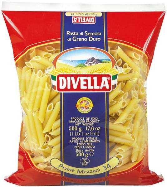 Divella Пенне Медзани n.34, 500 г
