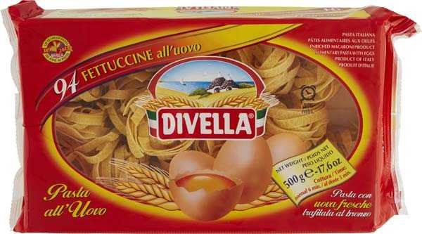 Divella egg pasta fettuccine n.94, 500 g