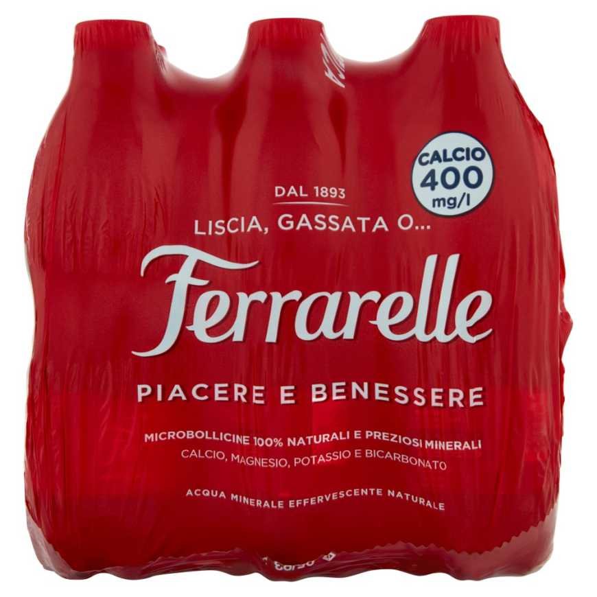 Ferrarelle naturally sparkling mineral water, 0.5 l