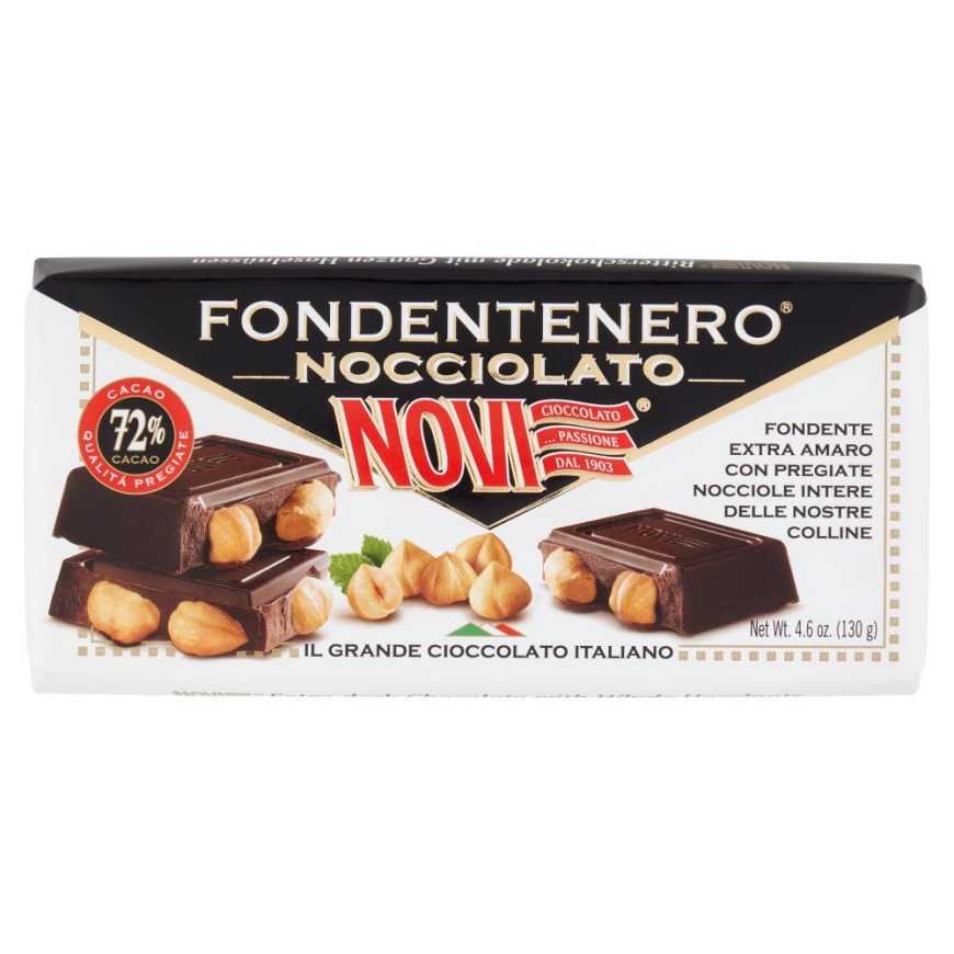 Novi Темный шоколад Nero 72% с цельным фундуком Gran Nocciolato, 130 г