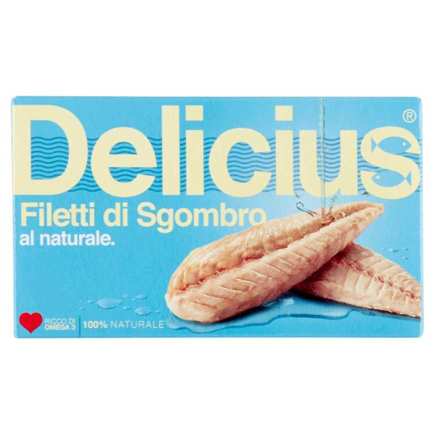 Delicius Филе скумбрии в собственном соку, 125 г