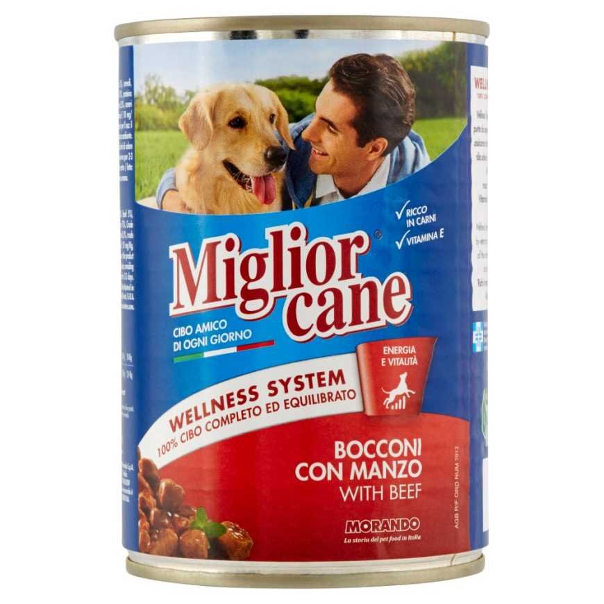 Migliorcane кусочки для собак с говядиной, 405 г