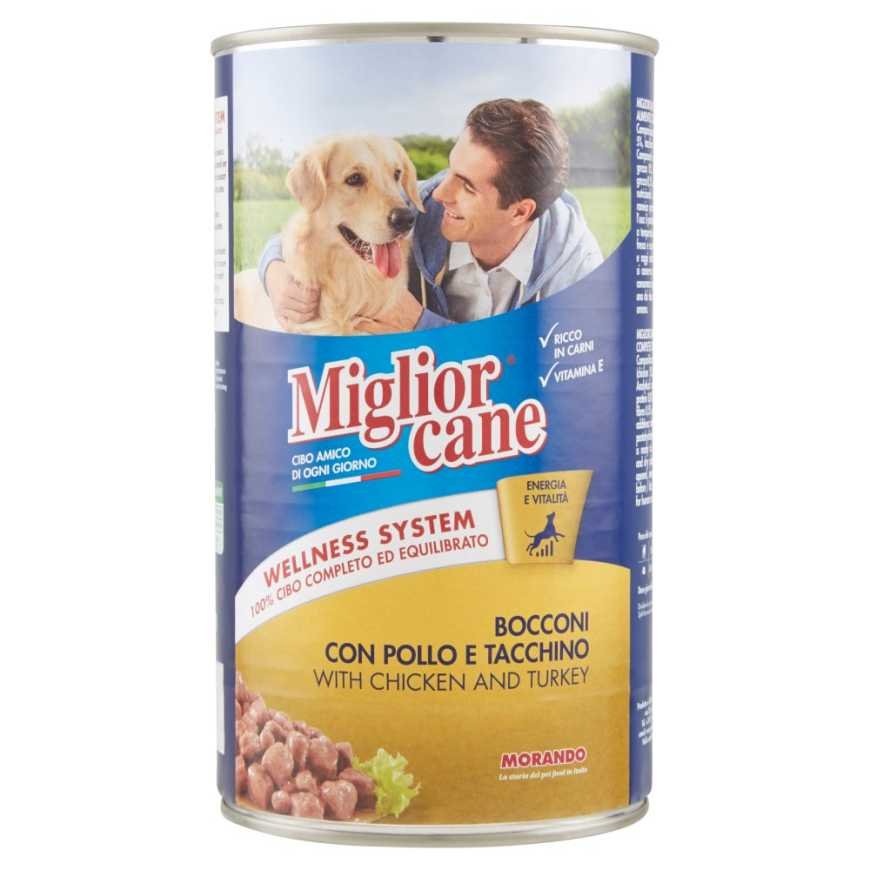 Migliorcane кусочки для собак с курицей и индейкой, 1,25 кг
