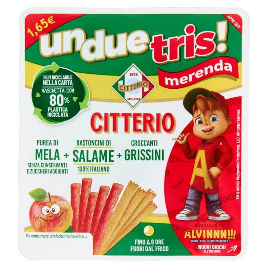 Citterio Unduetris Salami Sticks Snack, 122 g