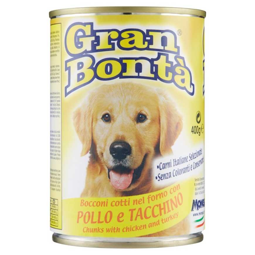 Gran Bontà dog chunks with chicken and turkey, 400 g