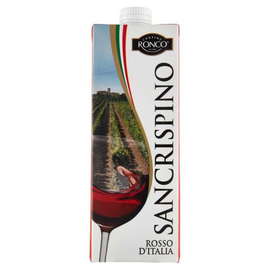 Ronco Sancrispino Красное сухое вино Rosso D'Italia, 1 л, 11%