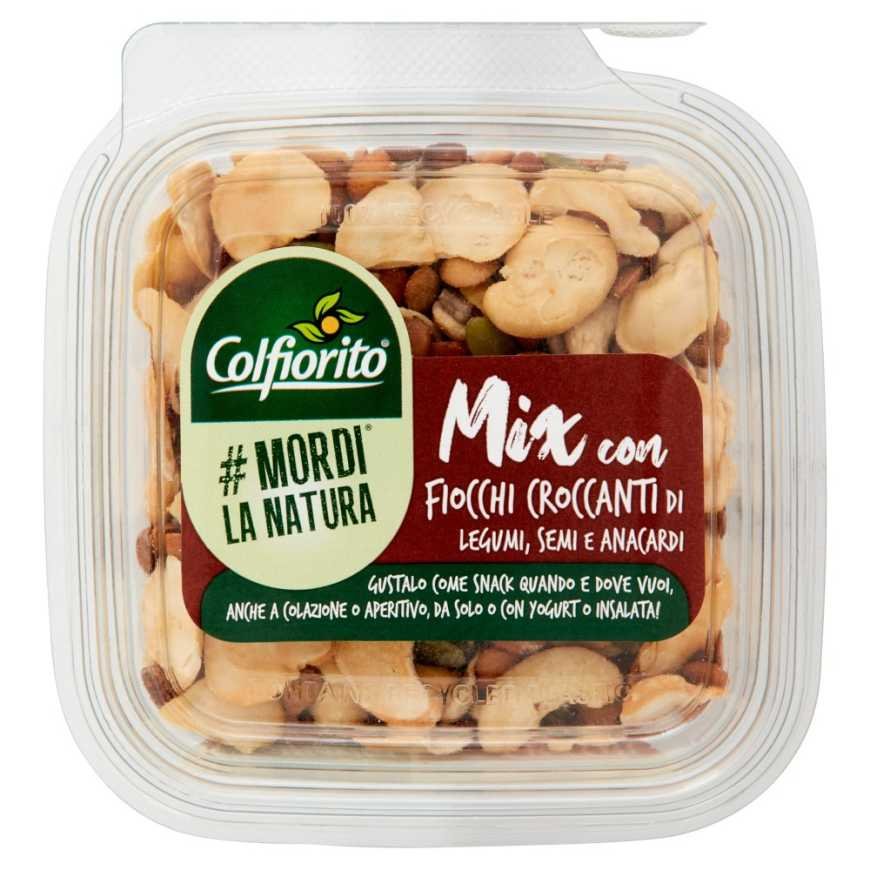 Colfiorito Ready-to-eat snack with crispy legume flakes, pumpkin seeds and hazelnuts, 160 g