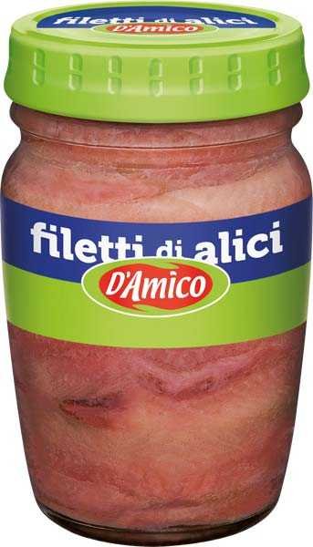 D'Amico Anchovy Fillets in Sunflower Seed Oil, 80 g