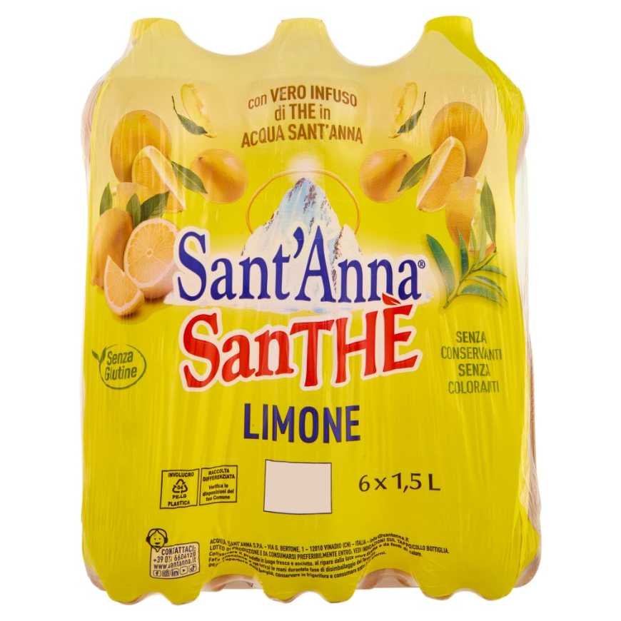 Sant'Anna Саньетэ Холодный чай со вкусом лимона, ПЭТ, 1,5 л