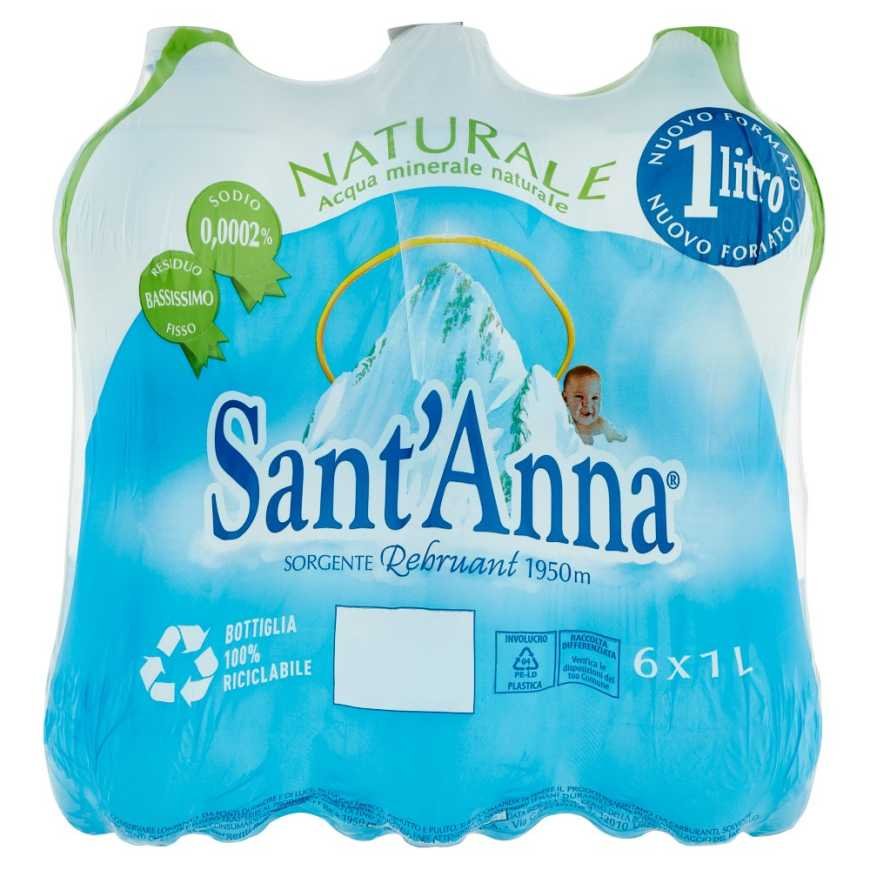 SANT ANNA Acqua Naturale негазированная питьевая вода, 1 л