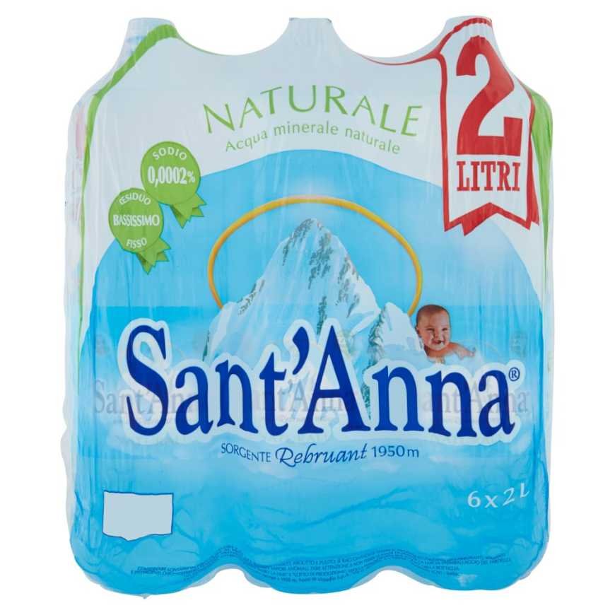 SANT ANNA Acqua Naturale негазированная питьевая вода, 2 л