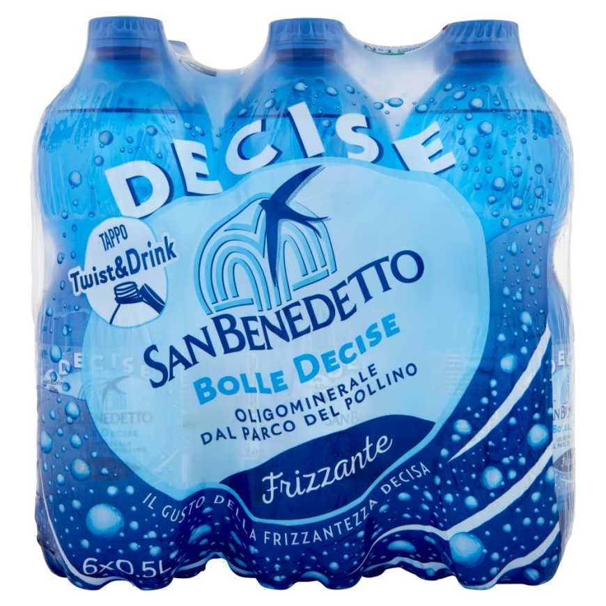 San Benedetto минеральная газированная вода Fonte del Pollino, 6 × 500 мл