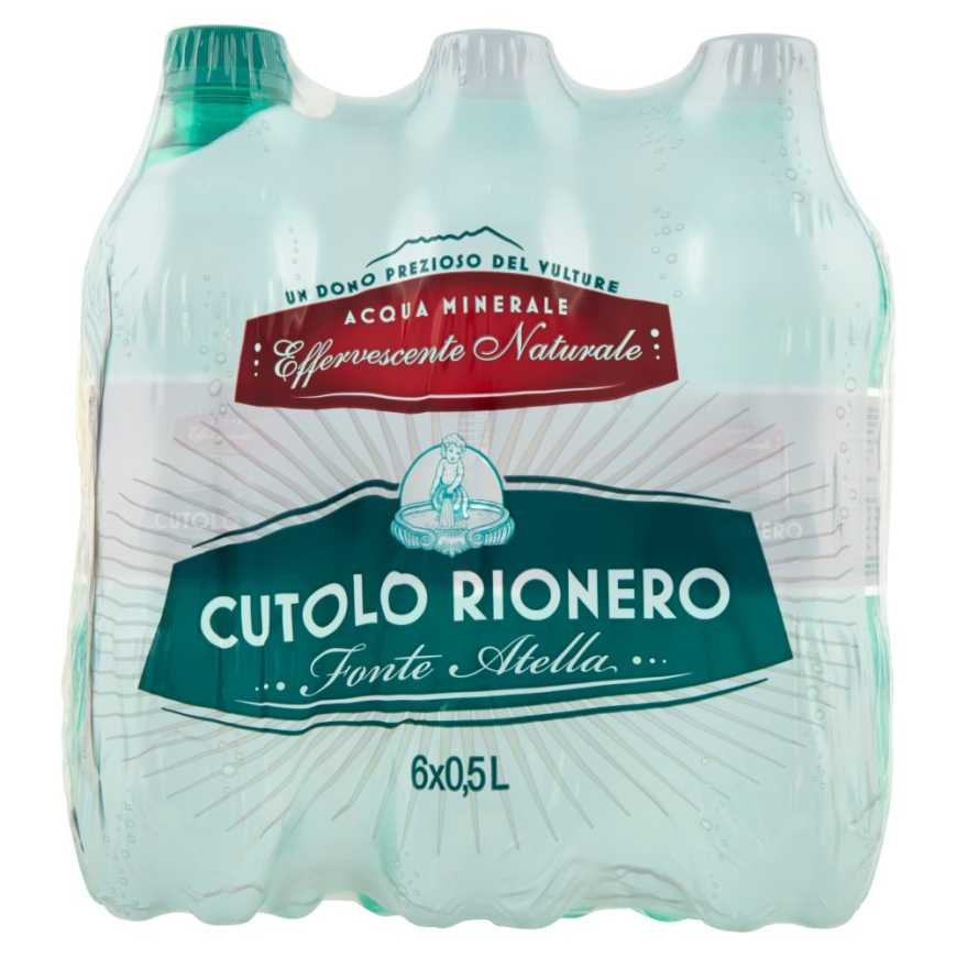 Cutolo naturally sparkling mineral water, 6 × 0.5 l