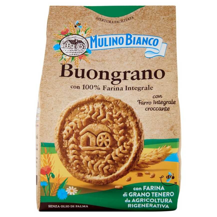 Mulino Bianco печенье Buongrano с хрустящей цельной полбой, 350 г