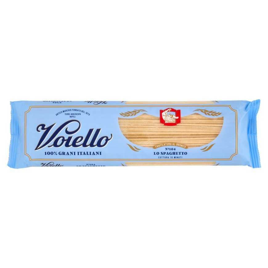 Voiello Lo Spaghetto N°104 bronze-die extruded pasta made from 100% Italian golden wheat, 500 g