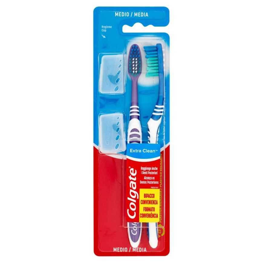 Colgate Зубная щетка Extra Clean средняя, 2 шт