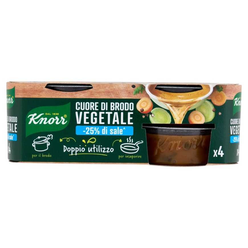 Knorr Бульонный кубик мягкий Cuore Brodo овощной с пониженным содержанием соли, 112 г, 4 шт.
