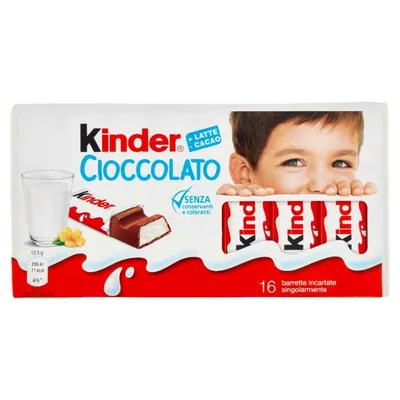 Kinder Cioccolato chocolate bars, 16 pcs, 150 g