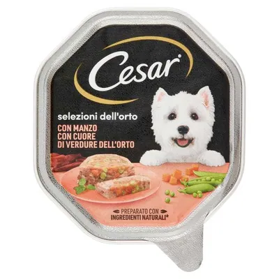 Cesar Selezioni wet dog food with beef and greens, 150 g