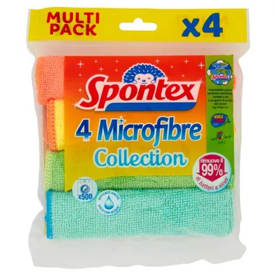 Spontex Салфетки из микрофибры, 4 шт.
