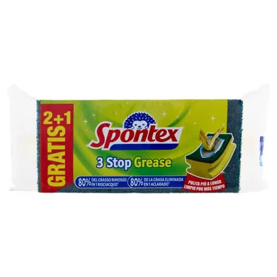 Spontex Губка абразивная универсальная с защитой ногтей, 2 + 1 шт