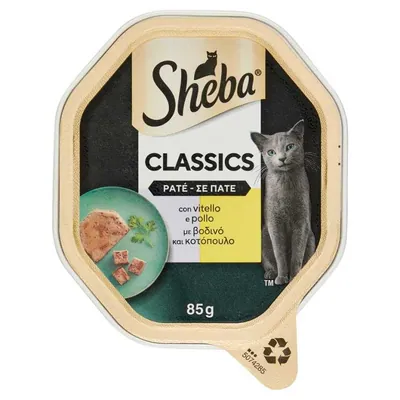 Sheba паштет с телятиной для кошек, 85 г
