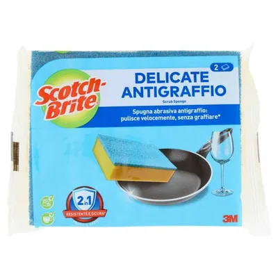 Scotch-Brite Губка фибровая Fibrablu против царапин, 2 + 1 шт