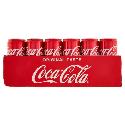 Coca-Cola газированный напиток в жестяной банке, 6 шт., 0,33 л