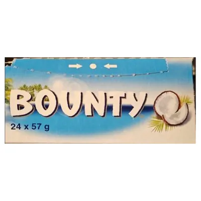 Bounty coconut chocolate bar, 57 g