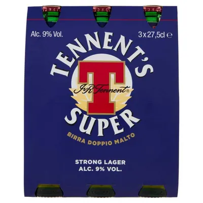 Tennent's Super пиво крепкое, 3 × 0,275 л, 9%