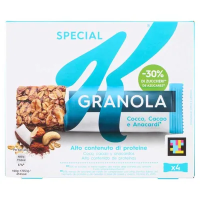 Kellogg's Special K протеиновые батончики какао, 4 × 28 г