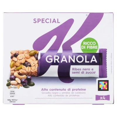 Kellogg's Special K протеиновые батончики смородина, 4 × 28 г