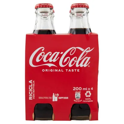 Coca-Cola газированный напиток, 4 × 0,2 л