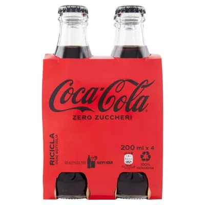 Coca-Cola Zero газированный напиток, 4 × 0,2 л