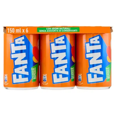 Fanta Orange газированный напиток апельсиновый, 6 × 0,15 л