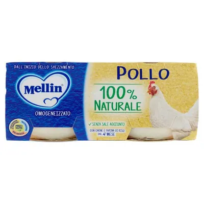 Mellin chicken meat homogenized purée, 2 × 80 g