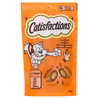 Catisfaction сухой корм для кошек с курицей, 60 г