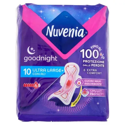 Nuvenia Goodnight ультра гигиенические прокладки с крылышками, 10 шт