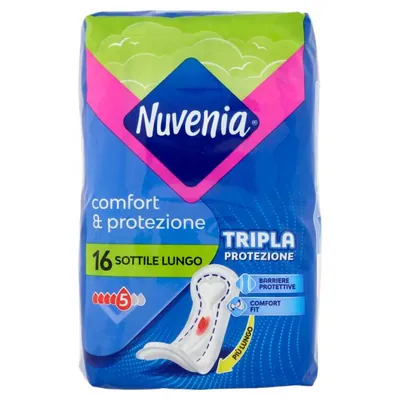 Nuvenia тонкие гигиенические прокладки Comfort & Protezione длинные, 16 шт