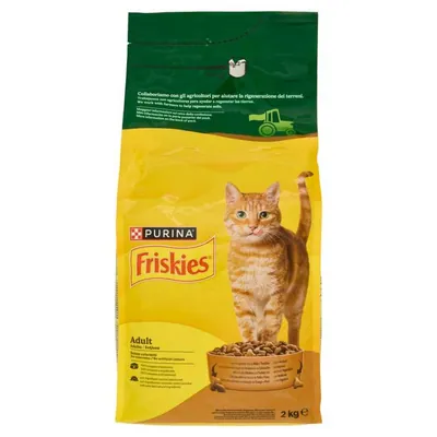 Purina Friskies сухой корм для кошек с курицей, индейкой и овощами, 2 кг