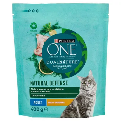 Purina One сухой корм для взрослых кошек Dualnature с курицей, 400 г