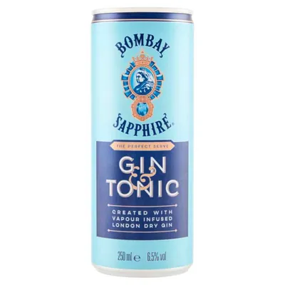 Bombay Sapphire Алкогольный коктейль Gin & Tonic Ready To Drink, 250 мл
