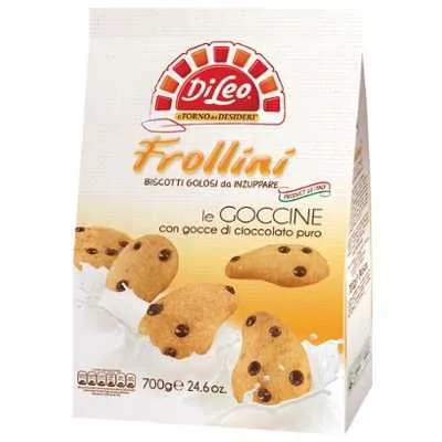 Di Leo сдобное печенье Goccine с шоколадными каплями, 700 г
