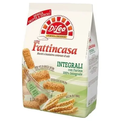 Di Leo печенье из цельнозерновой муки Fattincasa, 500 г