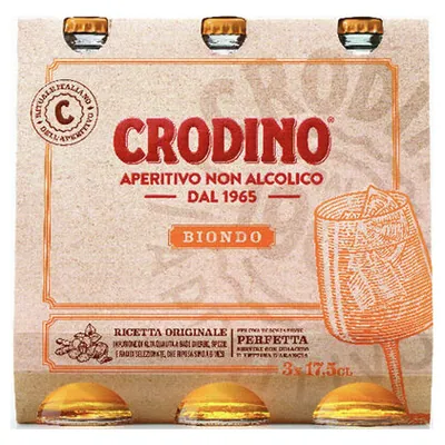Crodino Biondo non-alcoholic aperitif, 3 pcs x 175 ml