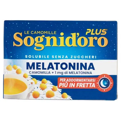 Sogni d'Oro chamomile tea with melatonin, 16 soluble filter bags