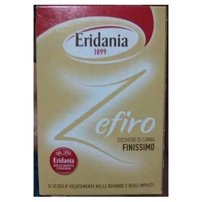Eridania Zefiro extra-fine brown cane sugar, 750 g