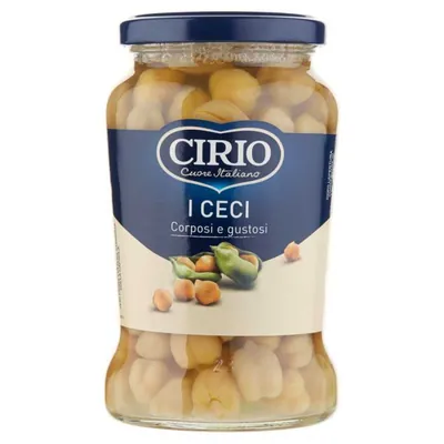Cirio chickpeas in glass jar, 370 g